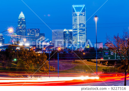 charlotte city skyline at night 9227316