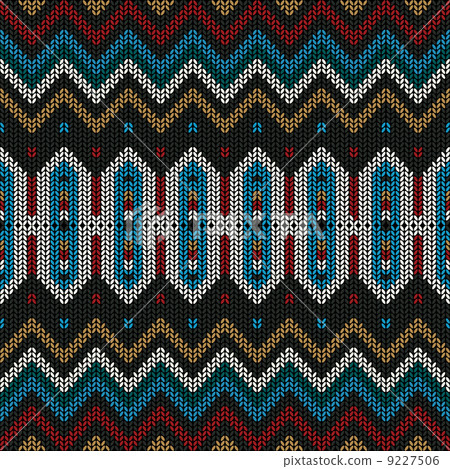 Ornamental knitted pattern 9227506