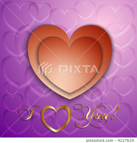 Vector paper cut Valentine card with hearts Vector paper cut Valentine card with hearts 9227629