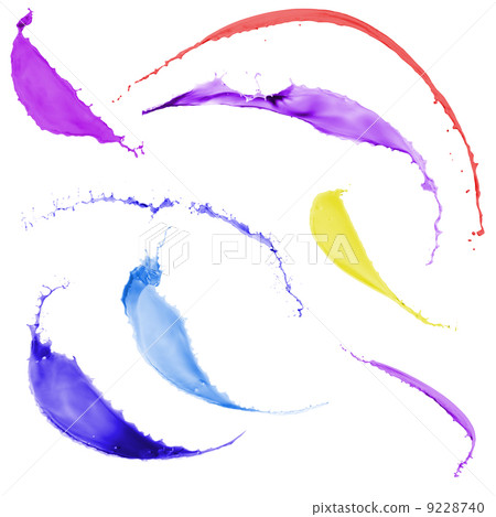 colored paint splashes 9228740