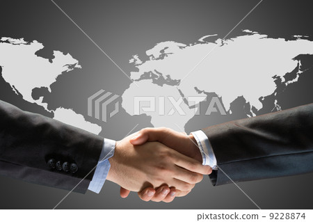 Two businessmen shaking hands 9228874