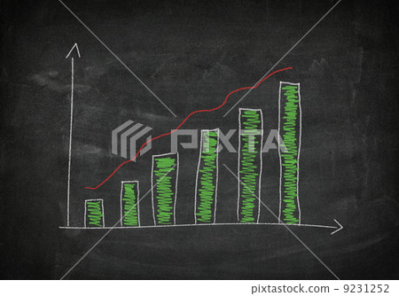 Blackboard diagram chart 9231252