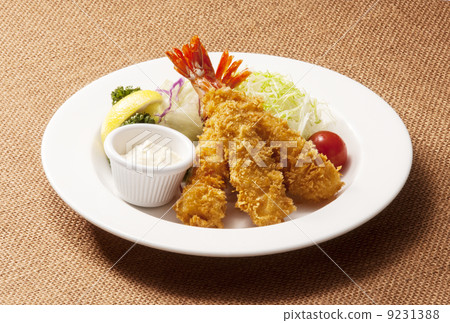 Fried shrimp, Western cuisine, Image material, Western restaurant 9231388