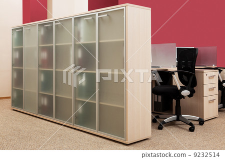 bookcase with folders 9232514