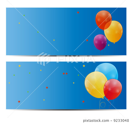 Color glossy balloons card background vector illustration 9233048