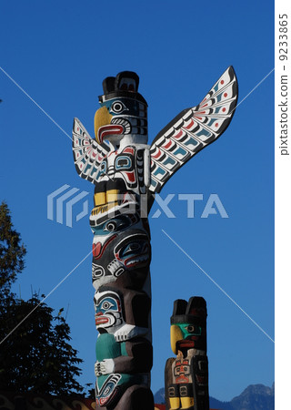 Totem shaped in Stanley park 9233865