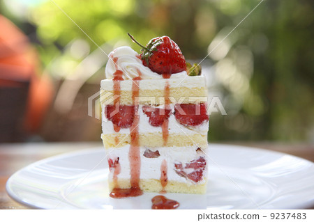 Strawberry Cake on wood Strawberry Cake on wood 9237483