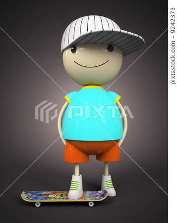3D Boy and his skateboarding 3D Boy and his skateboarding 9242373