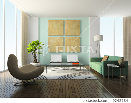 Interior of the modern living-room Interior of the modern living-room 9242384
