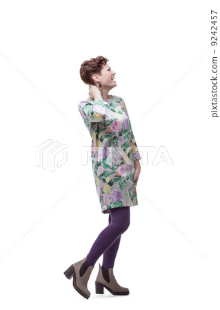 Fashionable middle aged woman, isolated on white 9242457