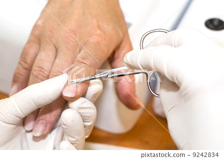 processes work on a manicure in the salon processes work on a manicure in the salon 9242834