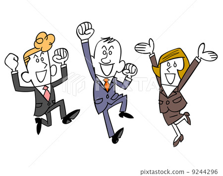 A businessman who is pleased with his colleagues 9244296