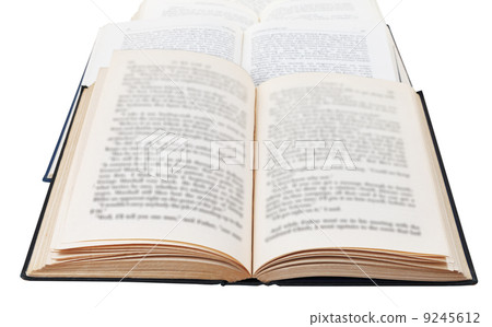 three open books isolated on white three open books isolated on white 9245612