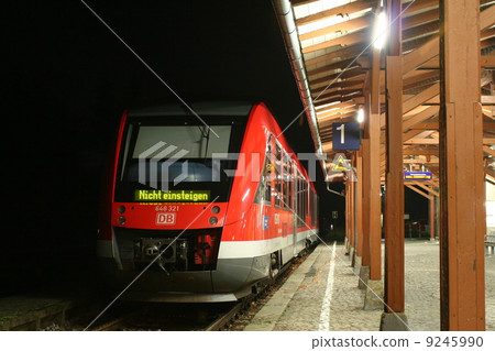 Night view of Rothenburg station Germany Night view of Rothenburg station Germany 9245990