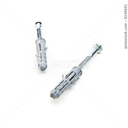 metal screw on a white background metal screw on a white background 9246681