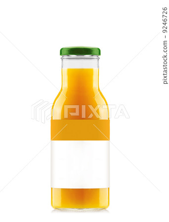 Orange juice in glass bottle Orange juice in glass bottle 9246726