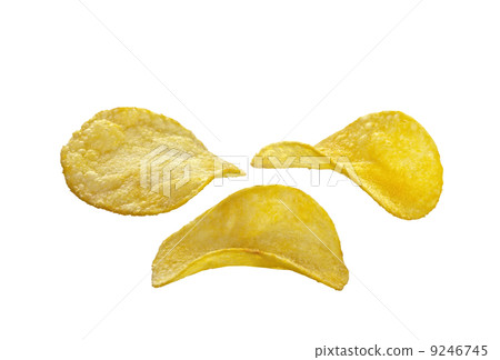 potato chips on white background potato chips on white background 9246745