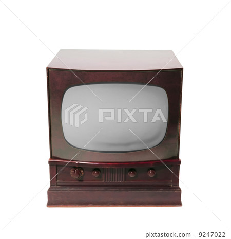 old television on a white background old television on a white background 9247022
