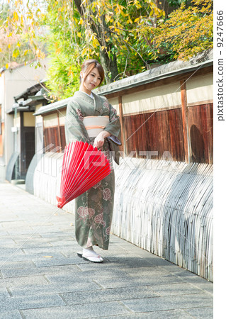 A woman in Kimono in Kyoto 9247666