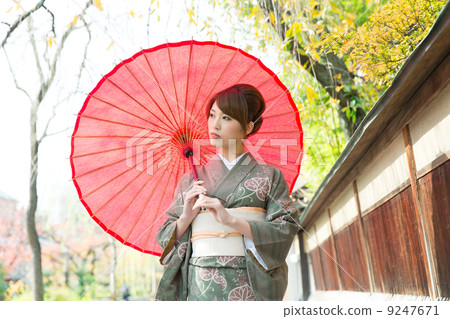 A woman in Kimono in Kyoto 9247671