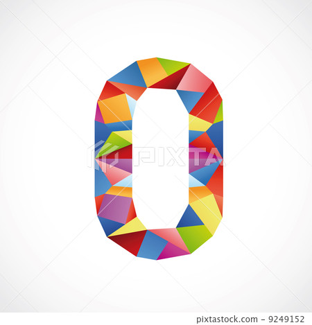 Varicolored number 0 9249152