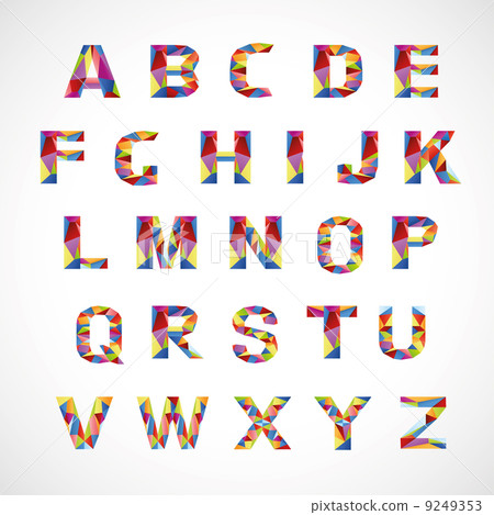 Creative colorful alphabet set Creative colorful alphabet set 9249353