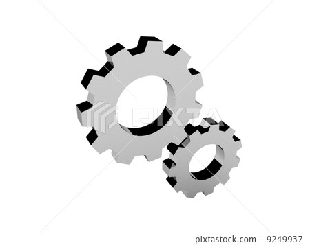 Cogwheels icon over white background. Concept 3D illustration. Cogwheels icon over white background. Concept 3D illustration. 9249937