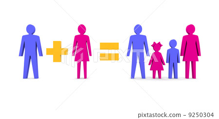 Metaphor of family creation. Concept 3D illustration. 9250304