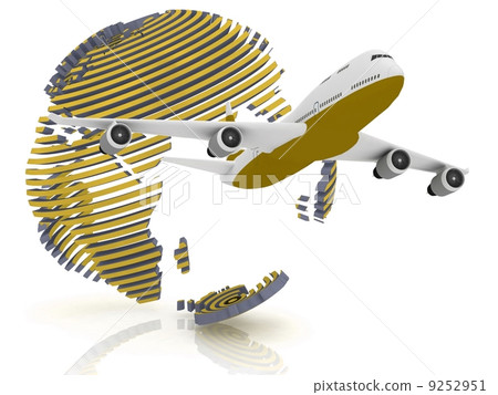 airliner with a globe 9252951