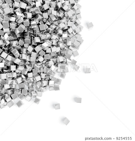 Heap of silver cubes 9254555