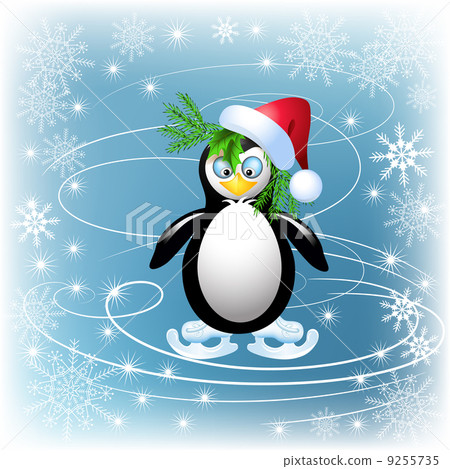 Amusing penguin skates 9255735