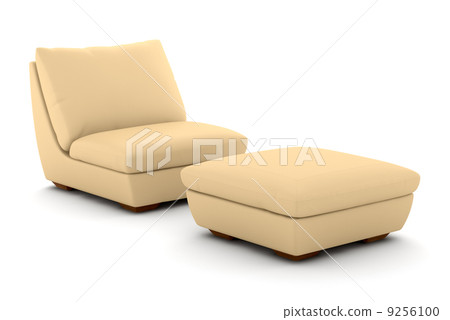 beige leather armchair isolated on white background beige leather armchair isolated on white background 9256100