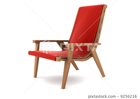 red armchair isolated on white background with clipping path 9256216