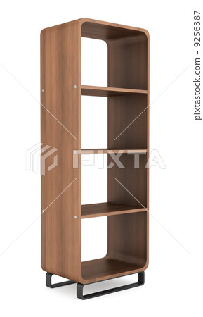 modern office wooden bookcase isolated on white background modern office wooden bookcase isolated on white background 9256387