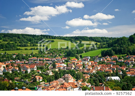 View on Cesky Krumlov from tower View on Cesky Krumlov from tower 9257562