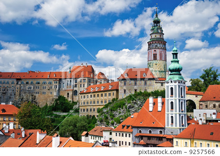 Summer panorama of Cesky Krumlov 9257566