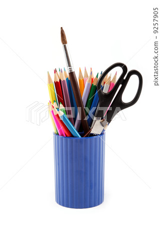Office and student accessories on a white. Back to school concep Office and student accessories on a white. Back to school concep 9257905