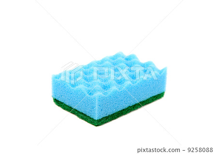 Cleaning sponge on a white background. Cleaning sponge on a white background. 9258088