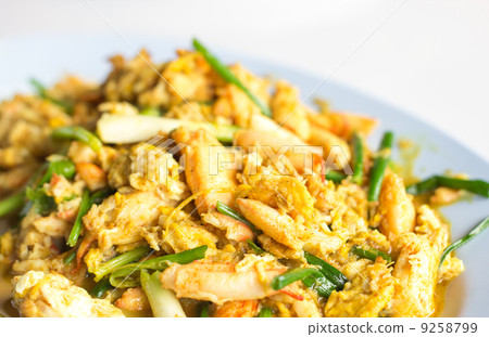 Closeup Fried crab with curry 9258799