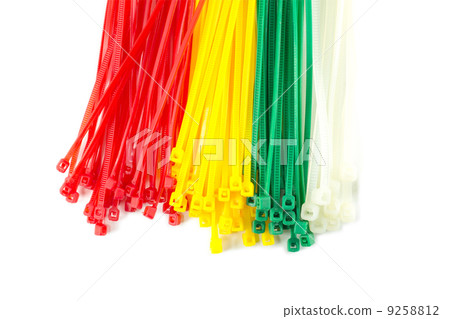 Closeup group Nylon Cable Ties 9258812