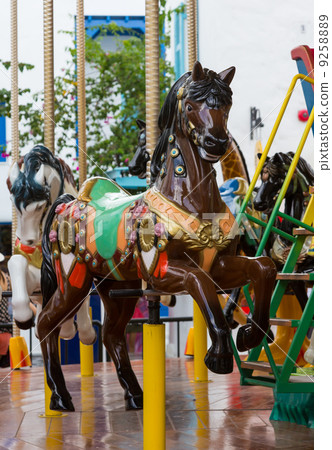 The Horse in merry go round at carnival The Horse in merry go round at carnival 9258889