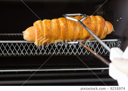 Cubed bread sausage from the oven Cubed bread sausage from the oven 9258974