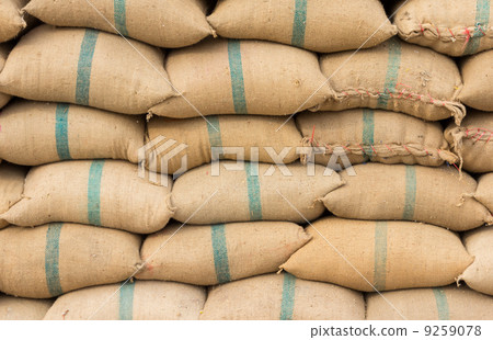 Many rice sacks in row Many rice sacks in row 9259078