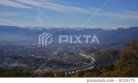 信州上田盆地和北阿爾卑斯山的冬天 9259179