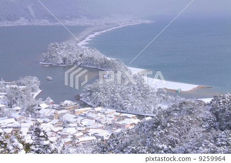 “日本的三個風景區”Amanohashidate，大雪的飛龍（來自天橋立觀景台） 9259964