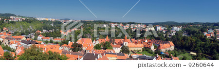 Panoramic view of  Cesky Krumlov 9260644