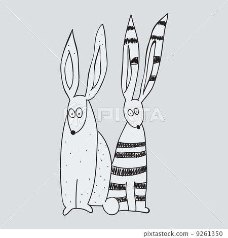 Sketch rabbit picture.-插圖素材 [9261350] - PIXTA圖庫