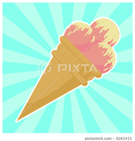 Vector icecream cone. Vector icecream cone. 9261415