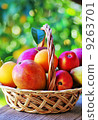 Ripe fruits on basket 9263701