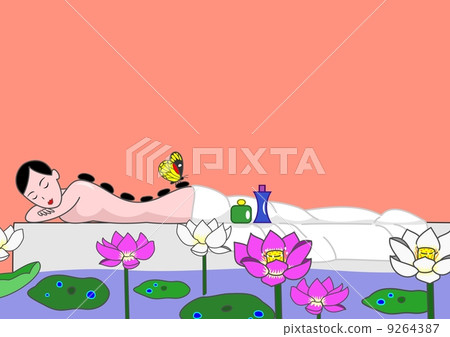 Women with hot stone massage Women with hot stone massage 9264387